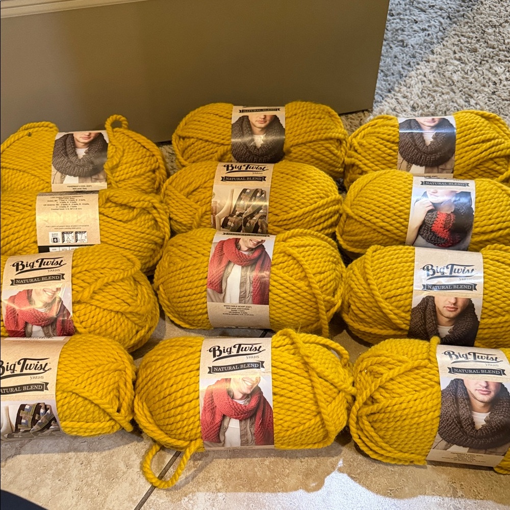 Big Twist Yellow Yarn Bundle